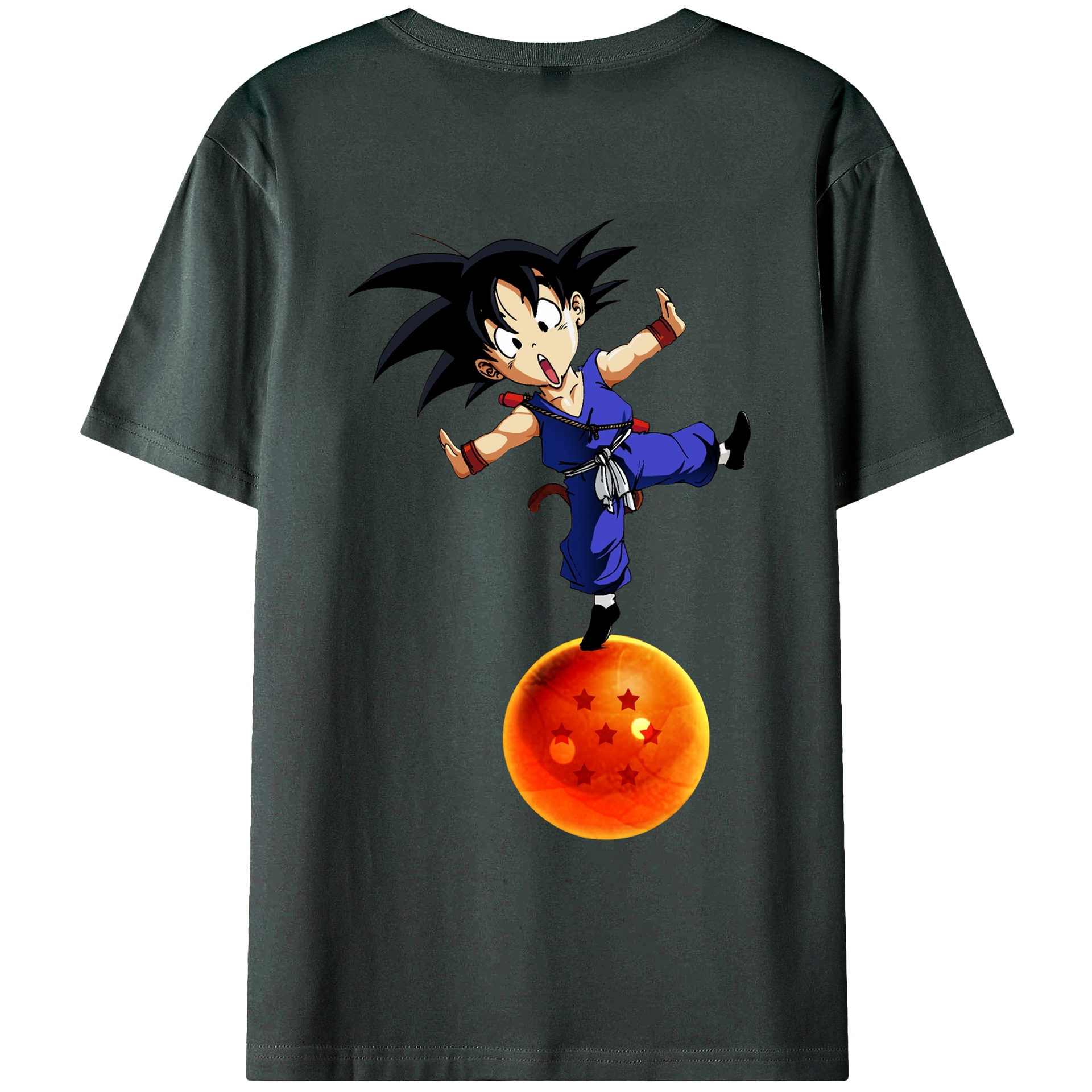 （画像用） ドラゴンボール 孫悟空（そん ごくう）Son Goku カカロット DRAGON BALL Kakarotto 綿100％ メンズ半袖Tシャツ（バックプリント） 通気性
